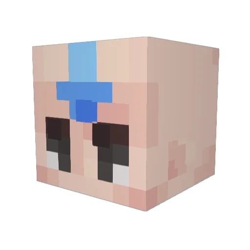GeneticDust Minecraft avatar head, 3D render