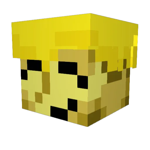Genetie Minecraft avatar head, 3D render