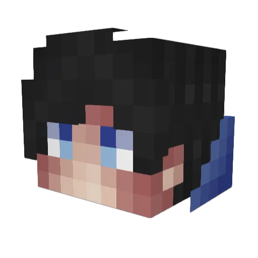 Genevabro Minecraft avatar head, 3D render