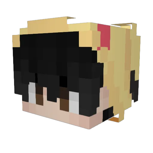GenexXD Minecraft avatar head, 3D render