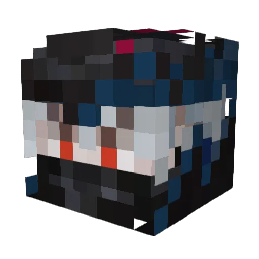 Genga76 Minecraft avatar head, 3D render