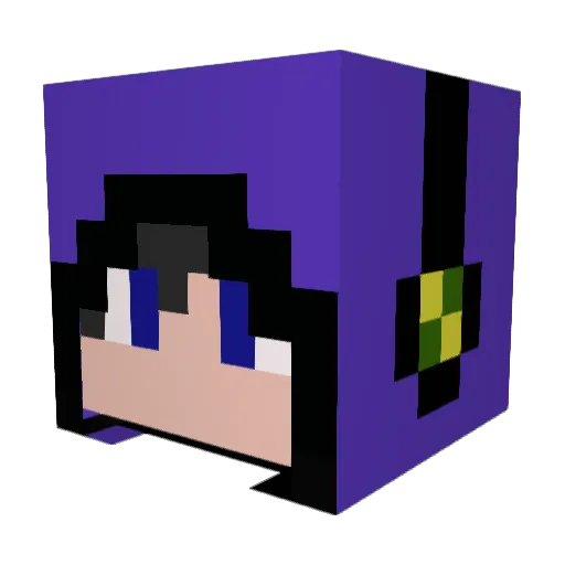 Gengarsky Minecraft avatar head, 3D render