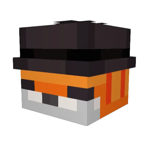 Genggan Minecraft avatar head, 3D render