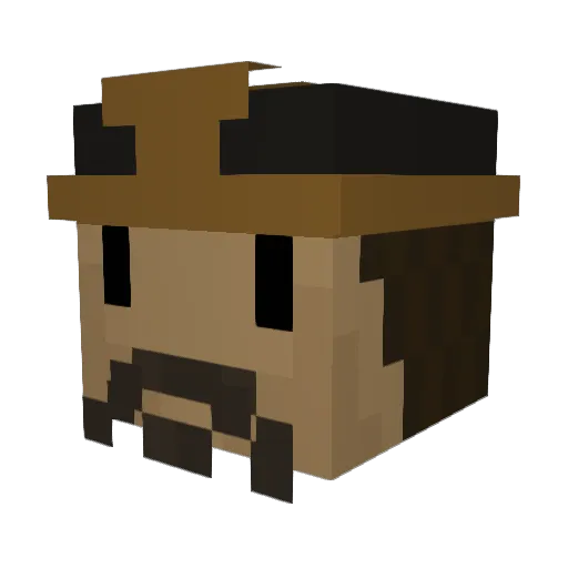Genghis1218 Minecraft avatar head, 3D render