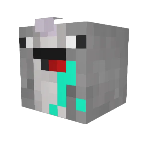 Genghis__Khan_ Minecraft avatar head, 3D render