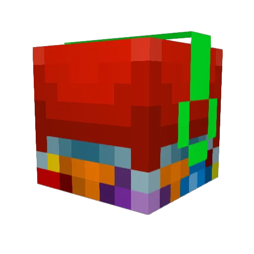 Genghise Minecraft avatar head, 3D render