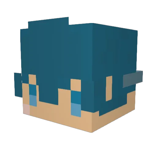 Gengren0822 Minecraft avatar head, 3D render