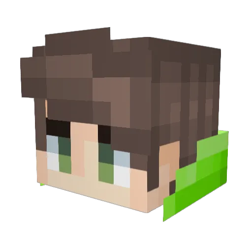 GenguPl Minecraft avatar head, 3D render