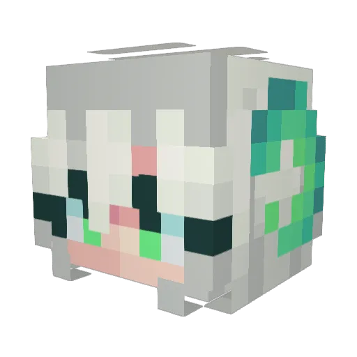Genie_38 Minecraft avatar head, 3D render