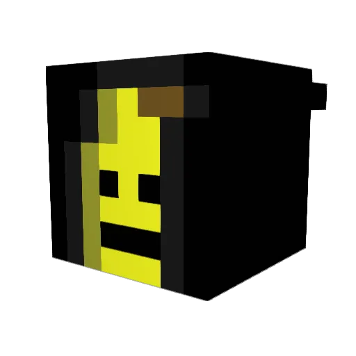 GeniusDebby Minecraft avatar head, 3D render