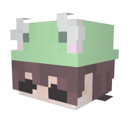 GeniusHD Minecraft avatar head, 3D render