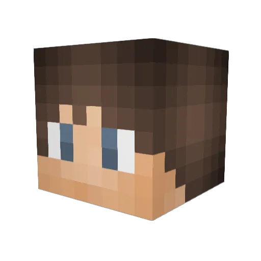 GeniusJimmy Minecraft avatar head, 3D render