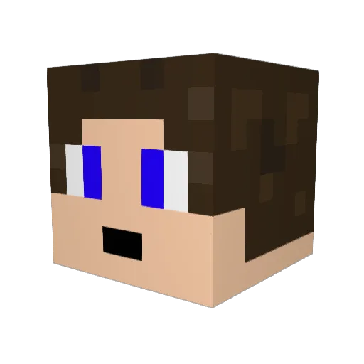 GeniusTony Minecraft avatar head, 3D render