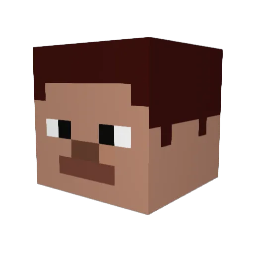 Geniusammyr Minecraft avatar head, 3D render