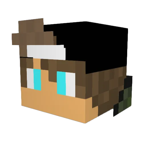 Genji775 Minecraft avatar head, 3D render