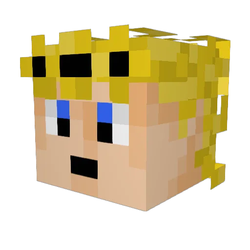 GenjiShimada3 Minecraft avatar head, 3D render