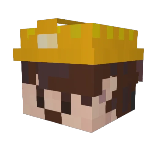 Genjiuck Minecraft avatar head, 3D render
