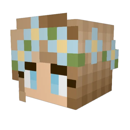 GennaEve Minecraft avatar head, 3D render