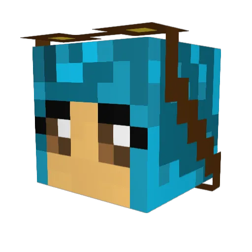 Gennaveev Minecraft avatar head, 3D render