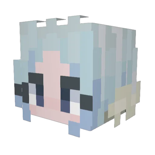 Gennocide_ Minecraft avatar head, 3D render