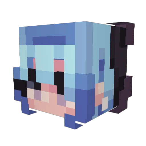Gennsky Minecraft avatar head, 3D render