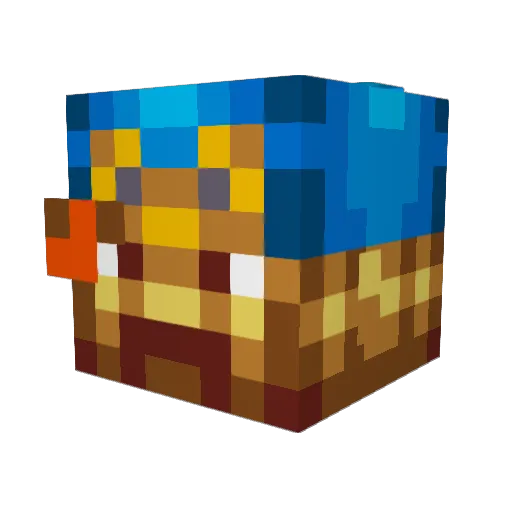 Geno1412 Minecraft avatar head, 3D render