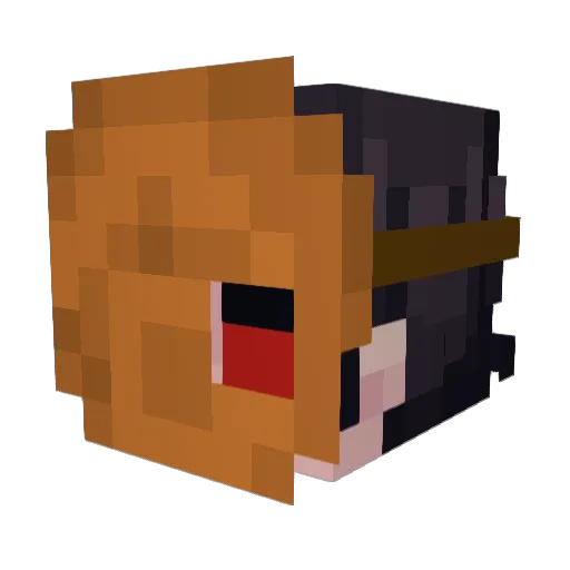 GenoHaradan Minecraft avatar head, 3D render