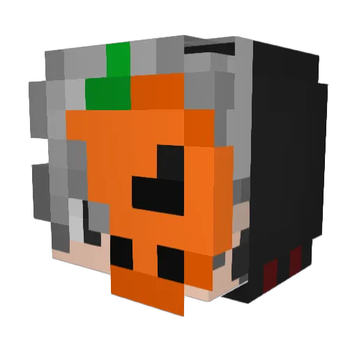 Genocute Minecraft avatar head, 3D render