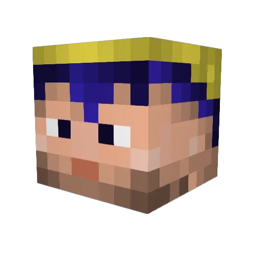 Genome22 Minecraft avatar head, 3D render