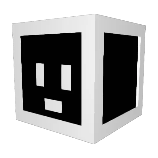 Genomexperiment Minecraft avatar head, 3D render