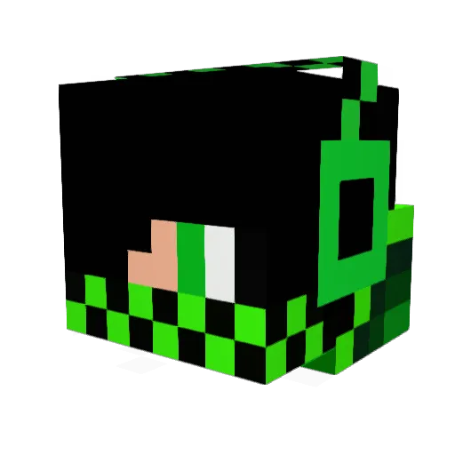 Genos642 Minecraft avatar head, 3D render