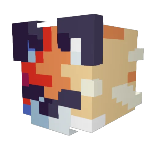 Genosisss Minecraft avatar head, 3D render