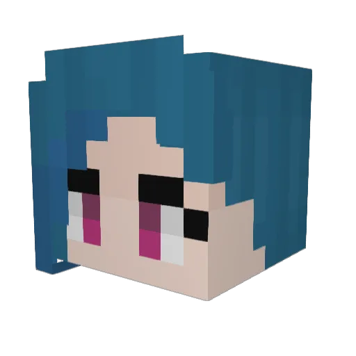 Genowefa_Pigwa Minecraft avatar head, 3D render