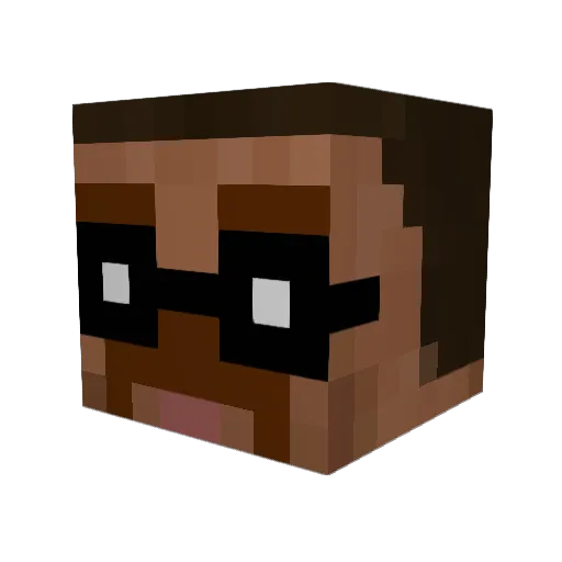GenrihStar Minecraft avatar head, 3D render
