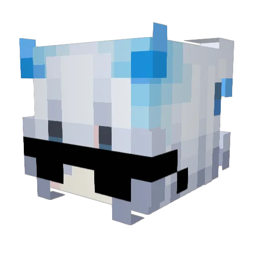 Genseir Minecraft avatar head, 3D render