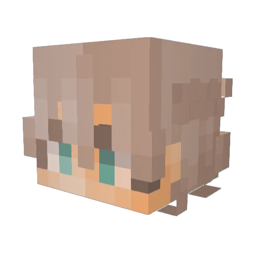 GenshinGuy Minecraft avatar head, 3D render