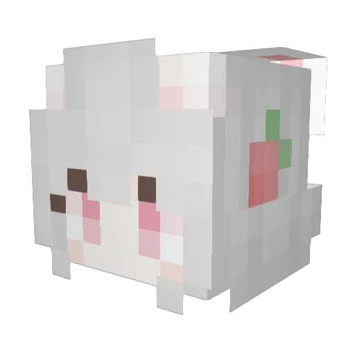 GenshinnStart Minecraft avatar head, 3D render