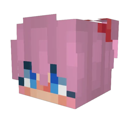 Gentas Minecraft avatar head, 3D render