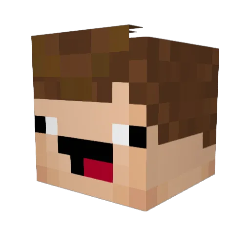 GenteHD Minecraft avatar head, 3D render