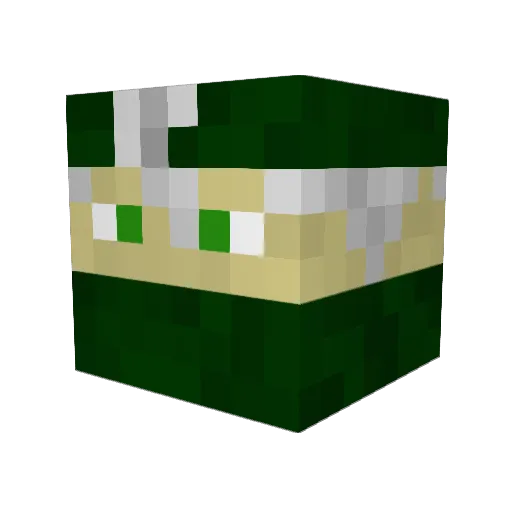 Genthel Minecraft avatar head, 3D render