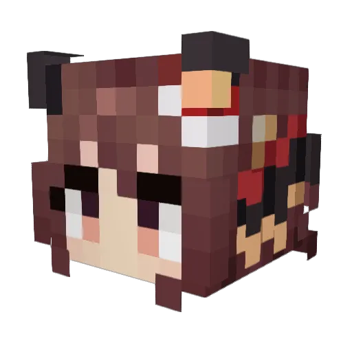 Gentildona Minecraft avatar head, 3D render