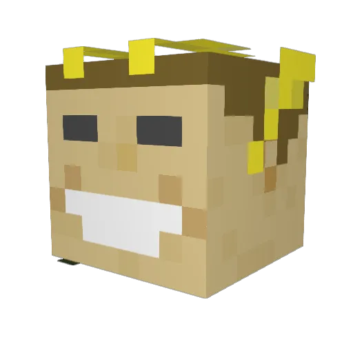 Gentile_Man Minecraft avatar head, 3D render