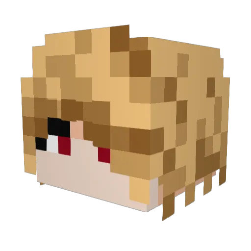 GentleBoiyo Minecraft avatar head, 3D render