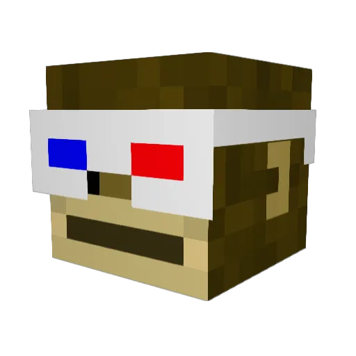 GentleGiant3 Minecraft avatar head, 3D render