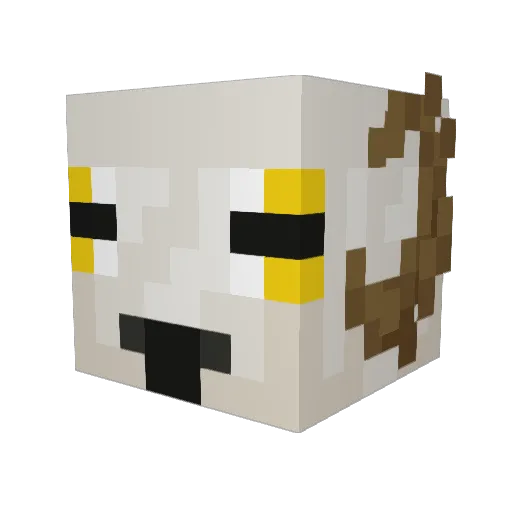 GentleGoat Minecraft avatar head, 3D render