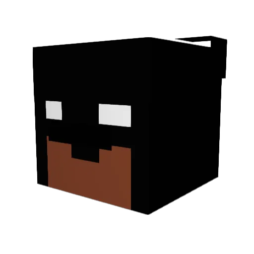 GentleMain Minecraft avatar head, 3D render