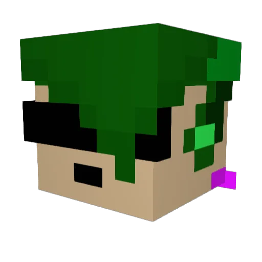 GentleWolf36 Minecraft avatar head, 3D render