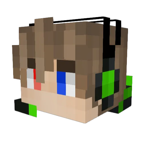 Gentle_Kiwi Minecraft avatar head, 3D render