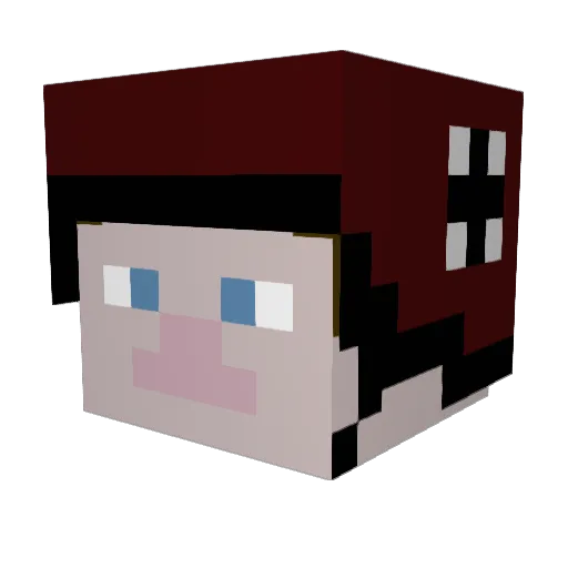 Gentleblood Minecraft avatar head, 3D render