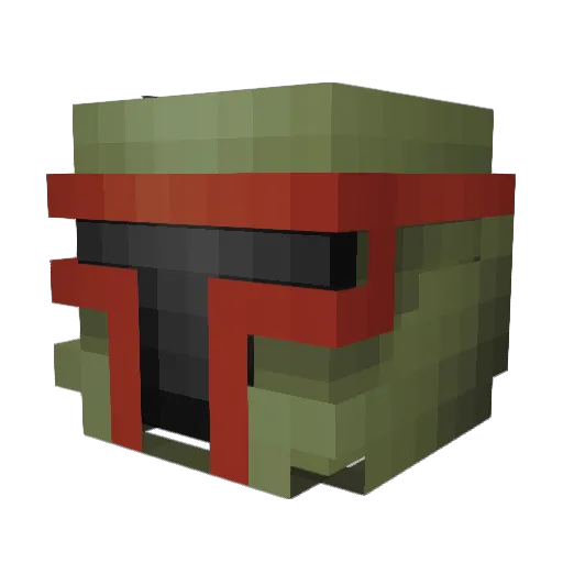 Gentlemantis Minecraft avatar head, 3D render